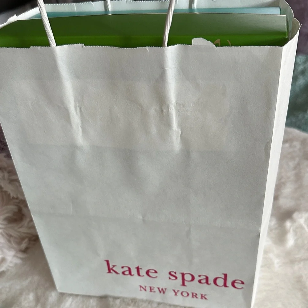 Kate Spade Green/Blue Gift Box with Blue Ribbon